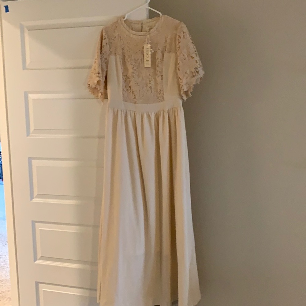 Cream maxi dress